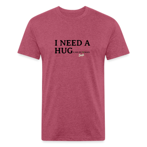 I NEED A HUGe Jar of Pickles Fitted Cotton-Poly T-Shirt - heather burgundy