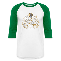 Baseball 3/4 length sleeve t-shirt - white/kelly green