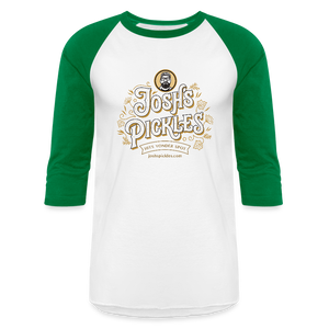 Baseball 3/4 length sleeve t-shirt - white/kelly green