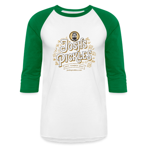 Baseball 3/4 length sleeve t-shirt - white/kelly green