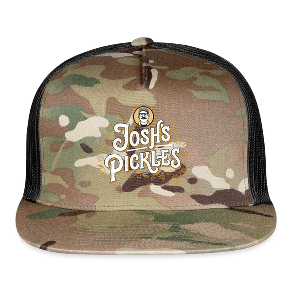 Josh's Pickles Logo Trucker Hat - MultiCam\black