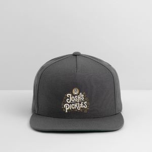 Josh's Pickles Logo Snapback Baseball Cap - dark grey