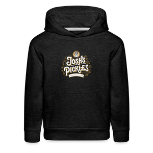 Josh's Pickles Logo Kids‘ Hoodie - charcoal grey