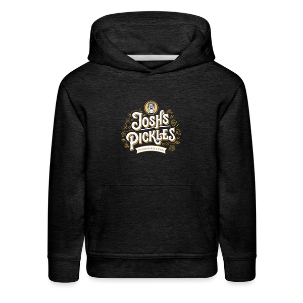 Josh's Pickles Logo Kids‘ Hoodie - charcoal grey