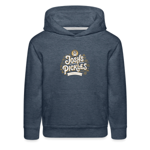 Josh's Pickles Logo Kids‘ Hoodie - heather denim