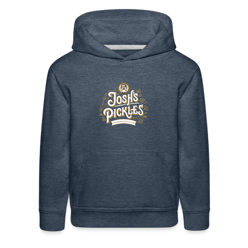 Josh's Pickles Logo Kids‘ Hoodie - heather denim
