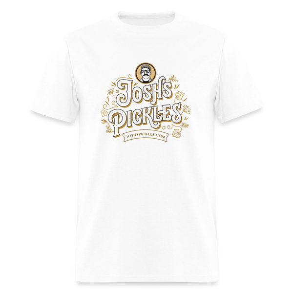 Josh's Pickles Logo 100% Cotton T-Shirt - white