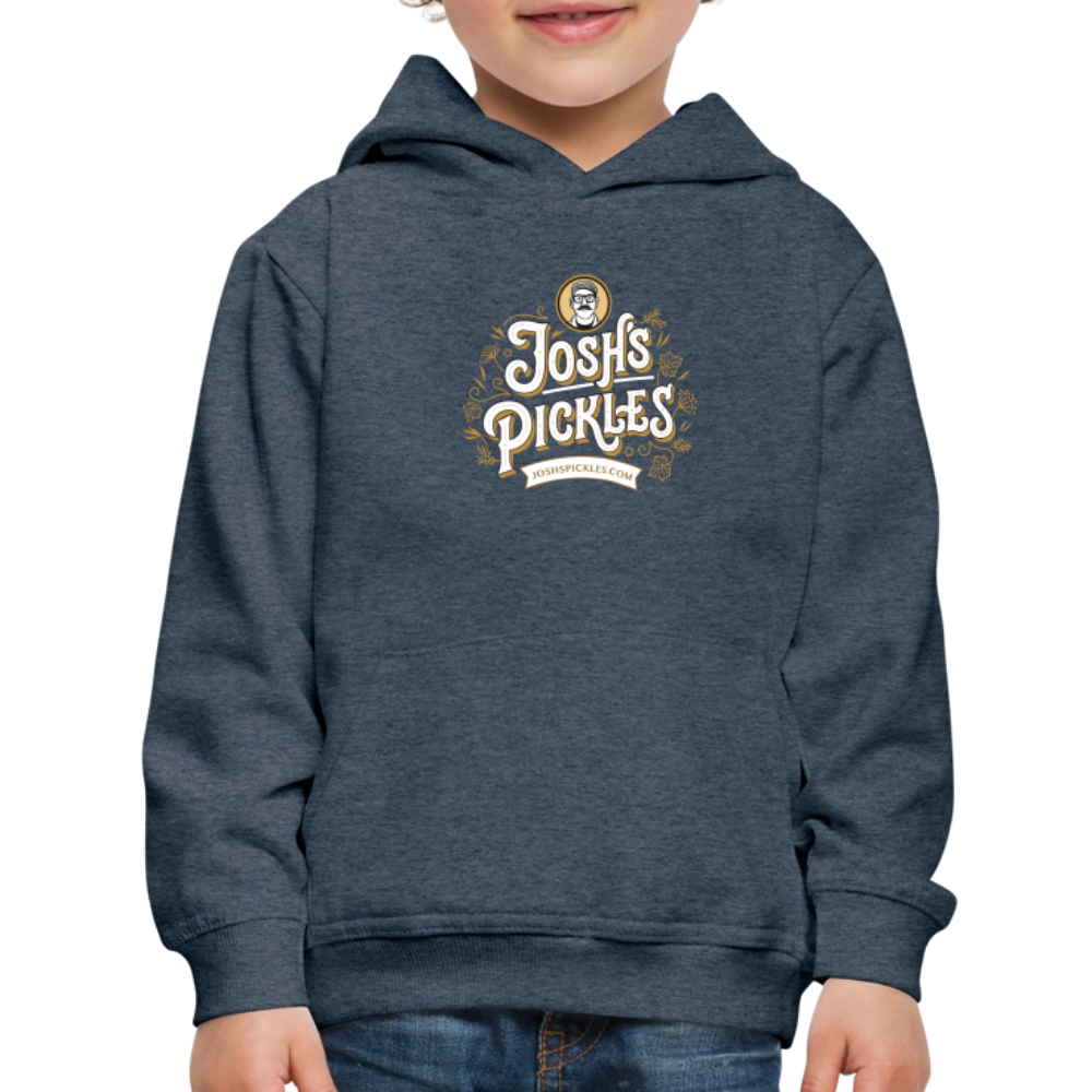 Josh's Pickles Logo Kids‘ Hoodie - heather denim