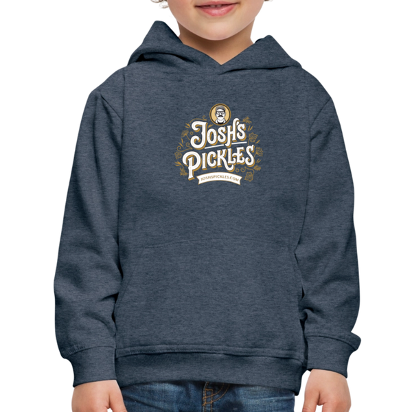 Josh's Pickles Logo Kids‘ Hoodie - heather denim