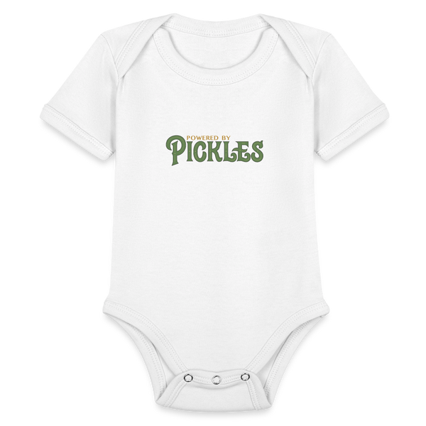 Powered by Pickles Baby Onesie - white