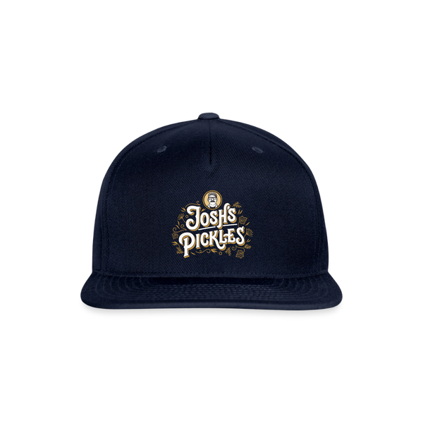 Josh's Pickles Logo Snapback Baseball Cap - navy