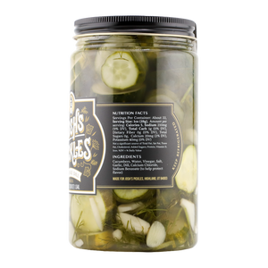 Heritage Dill Slices 35 fl oz jar nutrition label