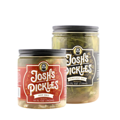 Two-jar Variety Starter Pack with Hot Dill Slices and Heritage Dill Wholes, closed