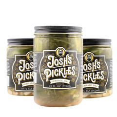 Three-jar Dill Starter Pack with Heritage Dill Slices and Wholes, closed