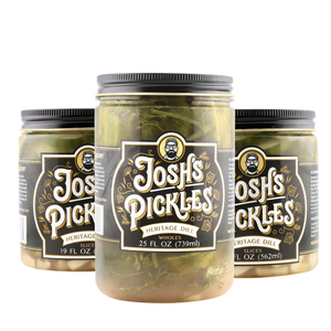 Three-jar Dill Starter Pack with Heritage Dill Slices and Wholes, closed