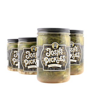 Four-jar Dill Starter Pack with Heritage Dill Slices and Wholes, closed